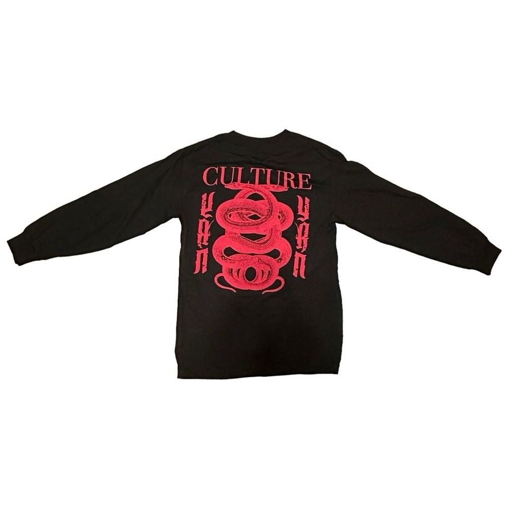 YRN Yung Rich Nation Black Graphic Long Sleeve T Shirt Men's M Streetwear Cotton